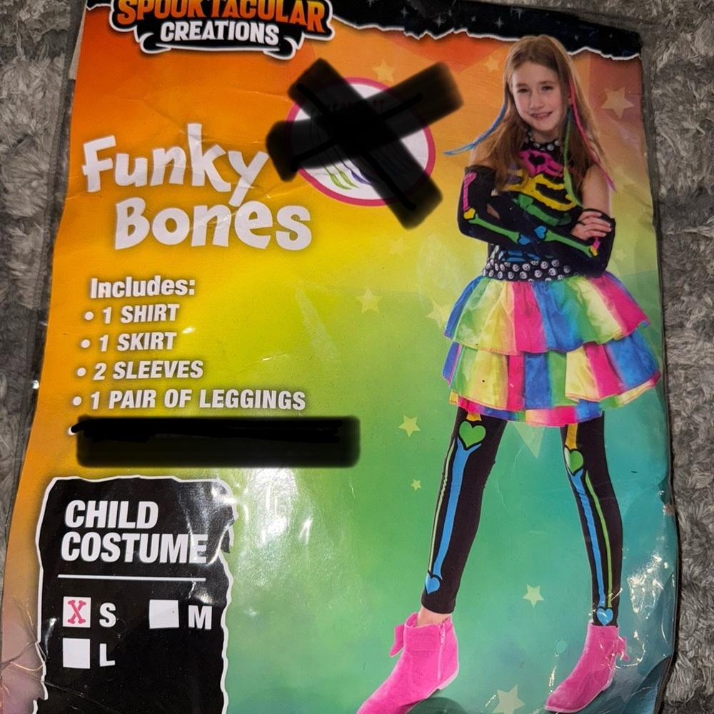 Colorful Funky Bones Child Costume